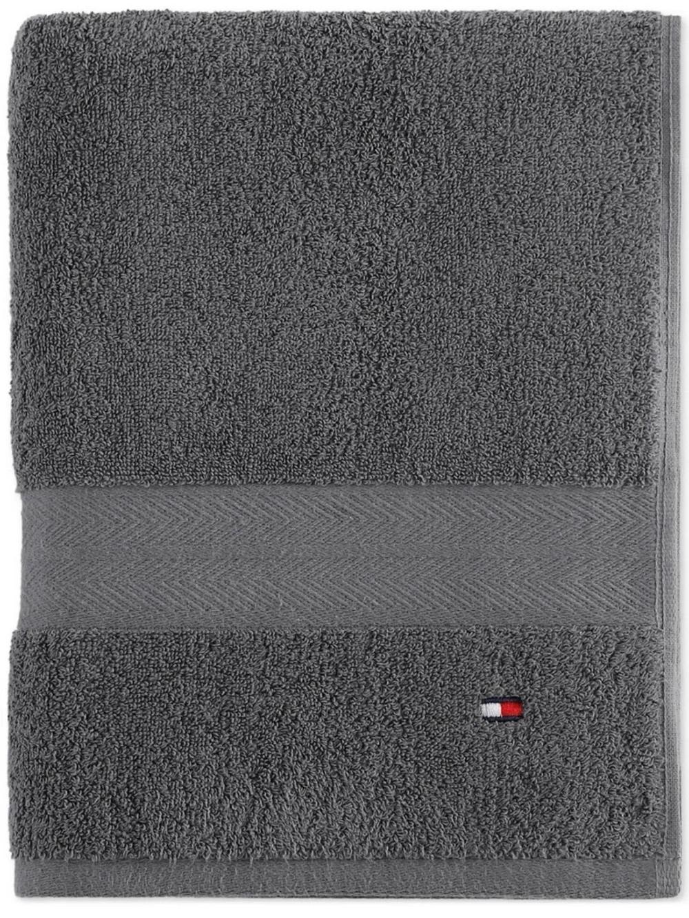 Tommy Hilfiger Gray Luxury Cotton Bath Towel